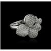 Image 2 : 14KT White Gold 0.77ctw Diamond Ring
