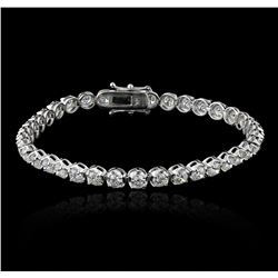 14KT White Gold 6.75ctw Diamond Tennis Bracelet