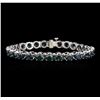 Image 1 : 14KT White Gold 16.98ctw Blue Diamond Tennis Bracelet