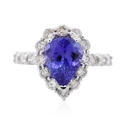 14KT White Gold 2.70ct Tanzanite and Diamond Ring