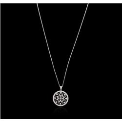 14KT White Gold 0.40ctw Diamond Pendant With Chain