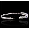 Image 3 : 14KT White Gold 3.85ctw Tanzanite and Diamond Bracelet