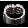 Image 3 : 18KT White Gold 12.74ctw Diamond Ring
