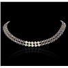 Image 2 : 14KT Yellow Gold 78.00ctw Sapphire and Diamond Necklace