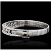 Image 2 : 18KT White Gold 1.43ctw Diamond Bangle Bracelet