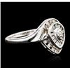 Image 2 : 10KT White Gold 0.20ctw Diamond Ring
