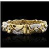 Image 2 : 18KT Yellow Gold 7.80ctw Diamond Bracelet