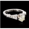 Image 2 : 14KT White Gold 0.81ctw Diamond Ring
