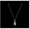 Image 1 : 14KT White Gold 6.92ctw Diamond Pendant with Chain