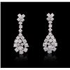 Image 2 : 14KT White Gold 2.87ct Diamond Earrings