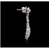 Image 4 : 14KT White Gold 2.87ct Diamond Earrings