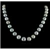 Image 1 : Tahitian Cultured Pearl Necklace with 14KT White Gold Diamond Clasp