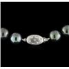 Image 2 : Tahitian Cultured Pearl Necklace with 14KT White Gold Diamond Clasp