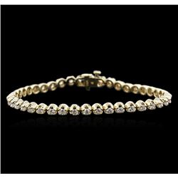 14KT Yellow Gold 3.35ctw Diamond Tennis Bracelet