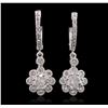 Image 1 : 14KT White Gold 1.36ctw Diamond Earrings