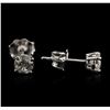 Image 2 : 14KT White Gold 0.59ctw Diamond Stud Earrings