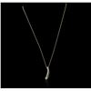 Image 1 : 14KT Yellow Gold 0.30ct Diamond Pendant With Chain