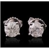 Image 1 : 14KT White Gold 1.34ctw Diamond Stud Earrings