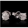 Image 2 : 14KT White Gold 1.34ctw Diamond Stud Earrings