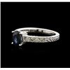 Image 2 : 14KT White Gold 1.00ct Sapphire and Diamond Ring
