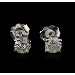 14KT White Gold 0.86ctw Diamond Stud Earrings