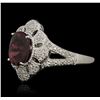 Image 2 : 14KT White Gold 1.97ct Rubellite and Diamond Ring