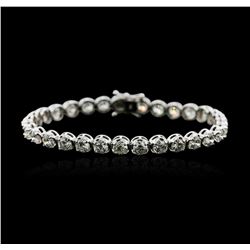 18KT White Gold 9.66ctw Diamond Tennis Bracelet