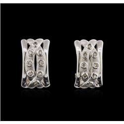 14KT White Gold 0.20ctw Diamond Earrings