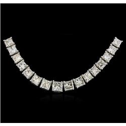 18KT White Gold 24.39ctw Diamond Necklace