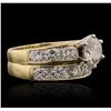 Image 2 : 14KT Yellow Gold 3.74ctw Diamond Wedding Ring Set