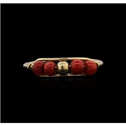 14KT Yellow Gold Coral Ring