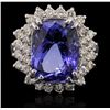 Image 1 : 14KT White Gold 7.79ct Tanzanite and Diamond Ring