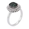 Image 3 : 14KT White Gold 3.16ct Green Tourmaline and Diamond Ring