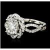 Image 2 : 14KT White Gold 1.37ctw Diamond Ring
