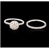 Image 3 : 14KT White Gold 2.44ctw Diamond Wedding Ring Set