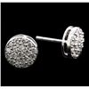 Image 2 : 14KT White Gold 1.14ctw Diamond Earrings