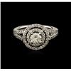 Image 1 : 14KT White Gold 1.12ctw Diamond Ring