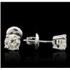 Image 2 : 14KT White Gold 1.23ctw Diamond Solitaire Earrings