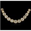 Image 1 : 14KT Yellow Gold 4.64ctw Diamond Necklace