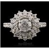 Image 1 : 14KT White Gold 1.87ctw Diamond Ring
