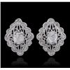 Image 1 : 14KT White Gold 1.34ctw Diamond Earrings