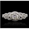 Image 1 : 14KT White Gold 1.05ctw Diamond Ring