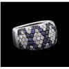 Image 2 : 2.40ctw Sapphire and Diamond Ring - 18KT White Gold