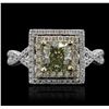 Image 1 : 14KT White Gold 1.60ctw Diamond Ring