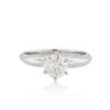 Image 1 : 14KT White Gold 1.00ct Brilliant Cut Diamond Solitaire Ring