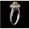 Image 3 : 18KT Two-Tone Gold 0.89ctw Diamond Ring