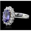 Image 2 : 14KT Two-Tone Gold 2.38ct Tanzanite and Diamond Ring