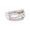 Image 2 : 14KT White Gold 0.76ctw Diamond Ring
