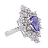 Image 2 : 14KT White Gold 2.45ct Tanzanite and Diamond Ring