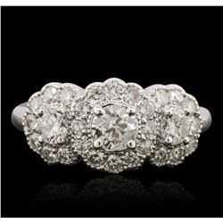 14KT White Gold 1.64ctw Diamond Ring